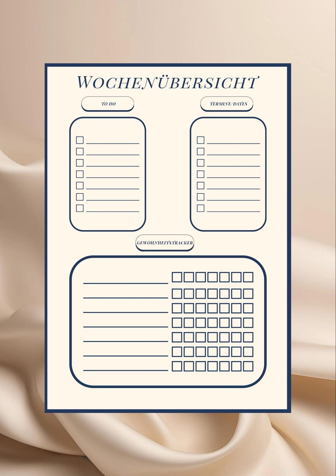 Minimalist Weekly Planner – A4 Printable PDF | Weekly Planner Template ...
