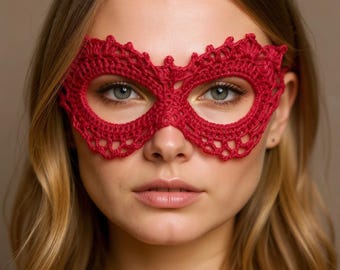 Patrón de máscara de encaje de crochet en PDF