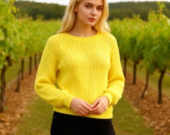 Ribbed Knit Sweater Pattern PDF – Chunky Brioche Pullover