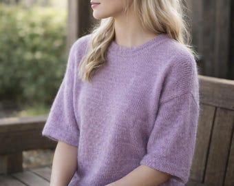 Top Down Knit T Shirt Pattern PDF XXS 4XL