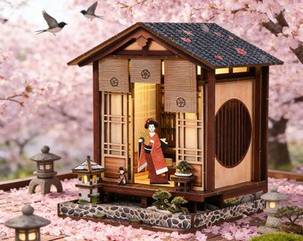 Maquette Miniature DIY Maison Fleurie en Bois - Puzzle 3D Loisir Créatif Maquette Miniature DIY Maison Fleurie en Bois - Puzzle 3D Loisir Créatif