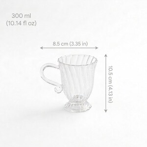 Retro British Heat Resistant Glass Tea Cup Vintage Style Coffee Mug Afternoon Tea Glassware image 6
