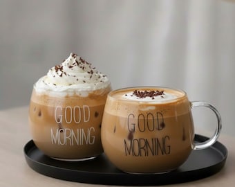 Original Transparent Glass Coffee Cup – 350ml Clear Handle Mug