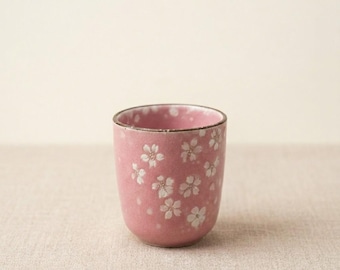 Japanese Sakura Tea Cup – Ceramic Kung Fu Style Pink Porcelain Floral Mug