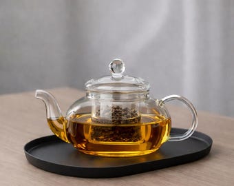 Borosilicate Glass Teapot with Infuser – Clear Brew Pot