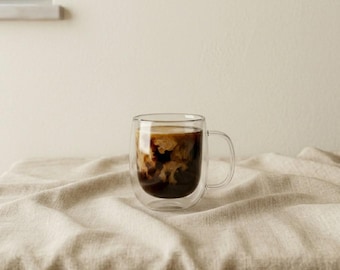 Taza de café de vidrio de borosilicato de doble pared – 350 ml