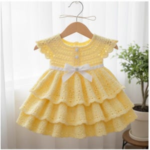 yellow cotton dress design Yellow Cotton Poplin A-Line Deep Neck Maxi Tier Dress Custom Size (Free) / Regular (5'2"