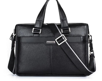 Handmade Leather Laptop Bag | Top Grain Cowhide, Crossbody Briefcase