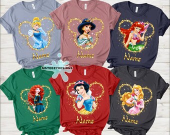 Disney Princess Tee Etsy