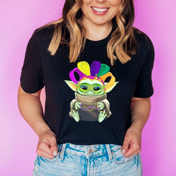 Star Wars Baby Yoda Mardi Gras Shirts Mardi Gras 2022 Tee Etsy