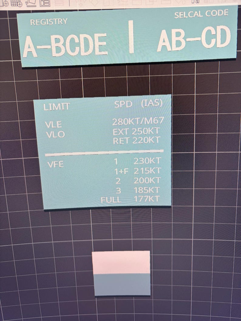 Selcal Code Chart Airbus Personalisierte SELCAL / Speedplate - Etsy Schweiz