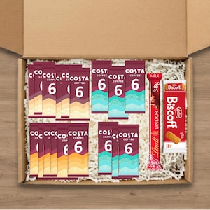Costa Coffee Gift Set | Latte Sachets, Lotus Biscoff & Chocolate