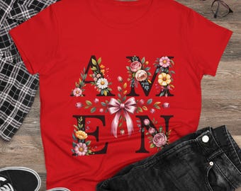 Floral Mom Typography Tee | Mother's Day, Pink Ribbon & Roses