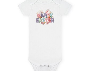 Happy Easter Bunny Letters Onesie