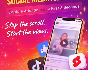 250 ganci scorrevoli per i social media / Ganci virali per Reels, TikTok e Instagram / Pacchetto per creatori di contenuti / Download digitale istantaneo
