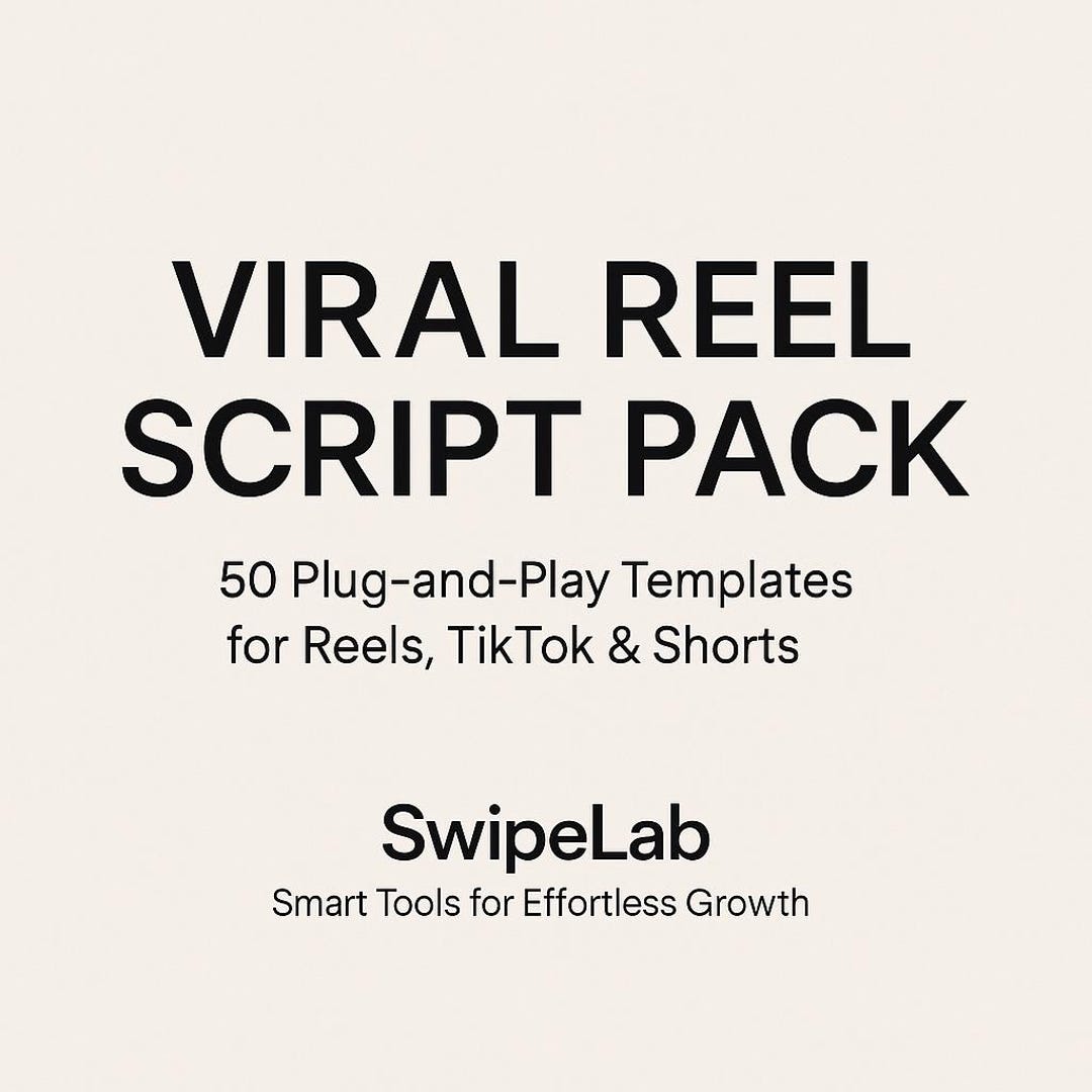 Viral Reel Script Pack | 50 Plug-and-play Reels & Tiktok Scripts ...