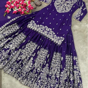 royal blue and purple wedding dress Gothic Wedding Dresses: Royal Blue & Black Lace Long Sleeve A-Line Bridal Gown, Vintage Plus Size Garden Wedding Dress