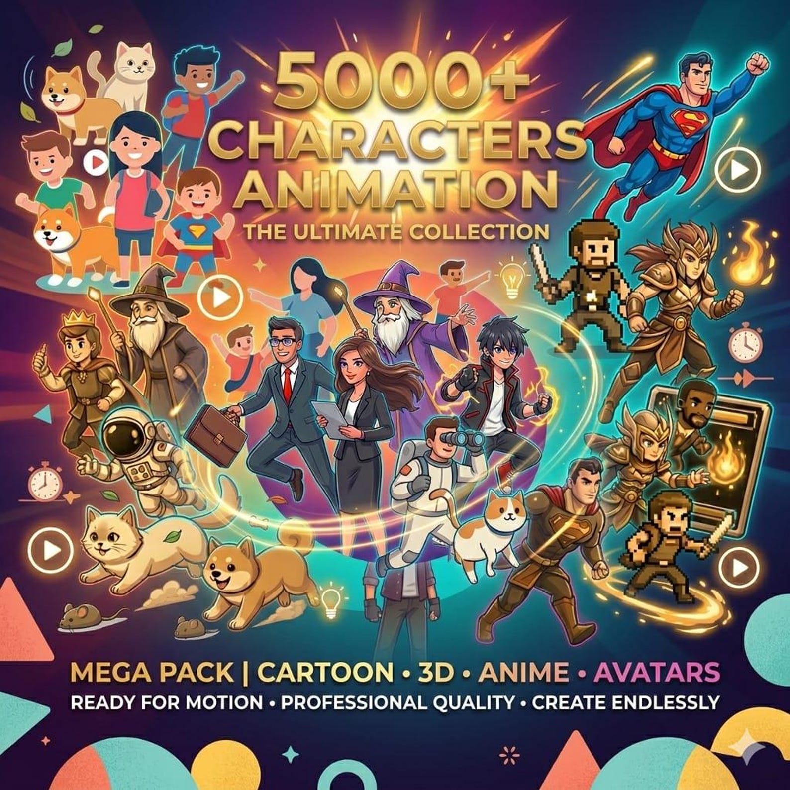Mega 5000 Plus Animation Bundle Professional Motion Graphics Video ...