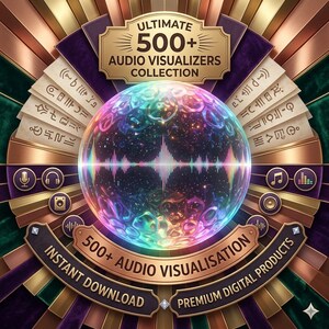 500+ Audio Visualizer Templates: Music Sound Wave Animation Pack (Digital Download)