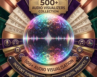 500+ Audio Visualizer Templates: Music Sound Wave Animation Pack (Digital Download)