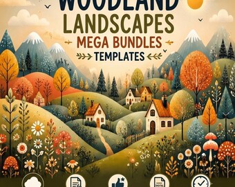 Woodland Digital Paper Bundle: Forest Nature Seamless Textures (Instant Download)