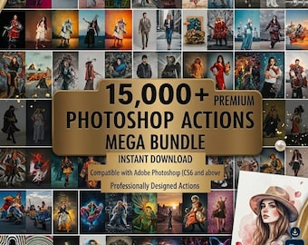 15000+ Photoshop Actions Bundle | Photo Editing Effects Pack | Professional Presets | Instant Download