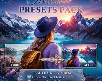 Outdoor Presets Pack: Nature, Landscape, Travel Photo Editing (Digital Download)