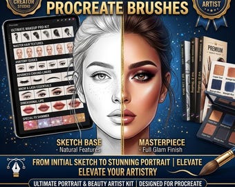 2000+ Procreate Makeup Brushes Bundle (Digital Download)