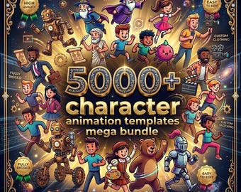 Mega 5000 Plus Animation Bundle Professional Motion Graphics Video Editing Kit for Content Creators