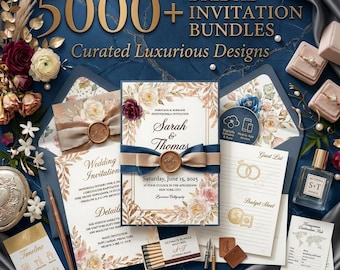 5000+ Wedding Invitation Templates Bundle | Bridal Invite Pack | Instant Download | Editable Canva Files