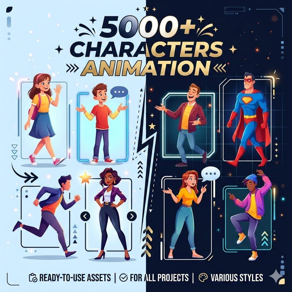 Mega 5000 Plus Animation Bundle Professional Motion Graphics Video ...
