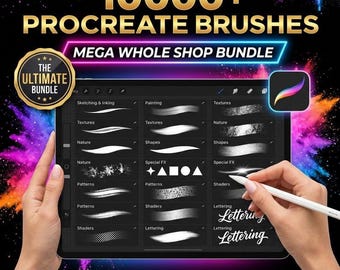 Procreate Brush Mega Bundle | Sketch, Ink, Paint, Texture (Digital Download