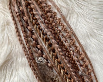 Boho Dreadlock Ponytail Extension.Viking Braids Hair Wrap.