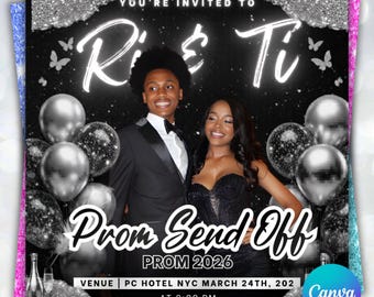 Volante de despedida de graduación, volante DIY, plantilla de Canva para graduación, despedida de graduación, evento de despedida de graduación, editable, Canva DIY, descarga instantánea