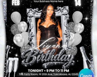 Volante de fiesta de cumpleaños, Volante de cumpleaños, Volante de Tauro, Volante de fiesta, Invitación de fiesta de cumpleaños, Volante de cumpleaños de niña, Fiesta de cumpleaños, Canva editable