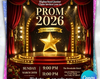 Volante de despedida de graduación, volante DIY, plantilla de Canva para graduación, despedida de graduación, evento de despedida de graduación, editable, Canva DIY, descarga instantánea