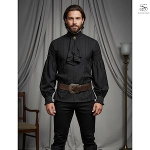 Vintage Lace up Shirt Men's - Etsy