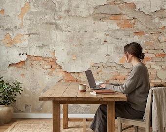 Industrielle freiliegende Tapete, schälendes Gipswandbild, abziehen und aufkleben, nicht gewebte Wanddekoration