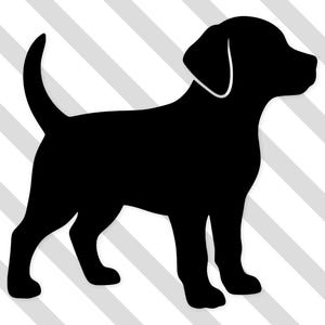 Puppy silhouet-svg: gedurfd ontwerp voor knutselen