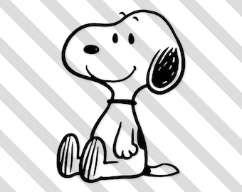 Snoopy SVG: Design com contorno marcante para adesivos