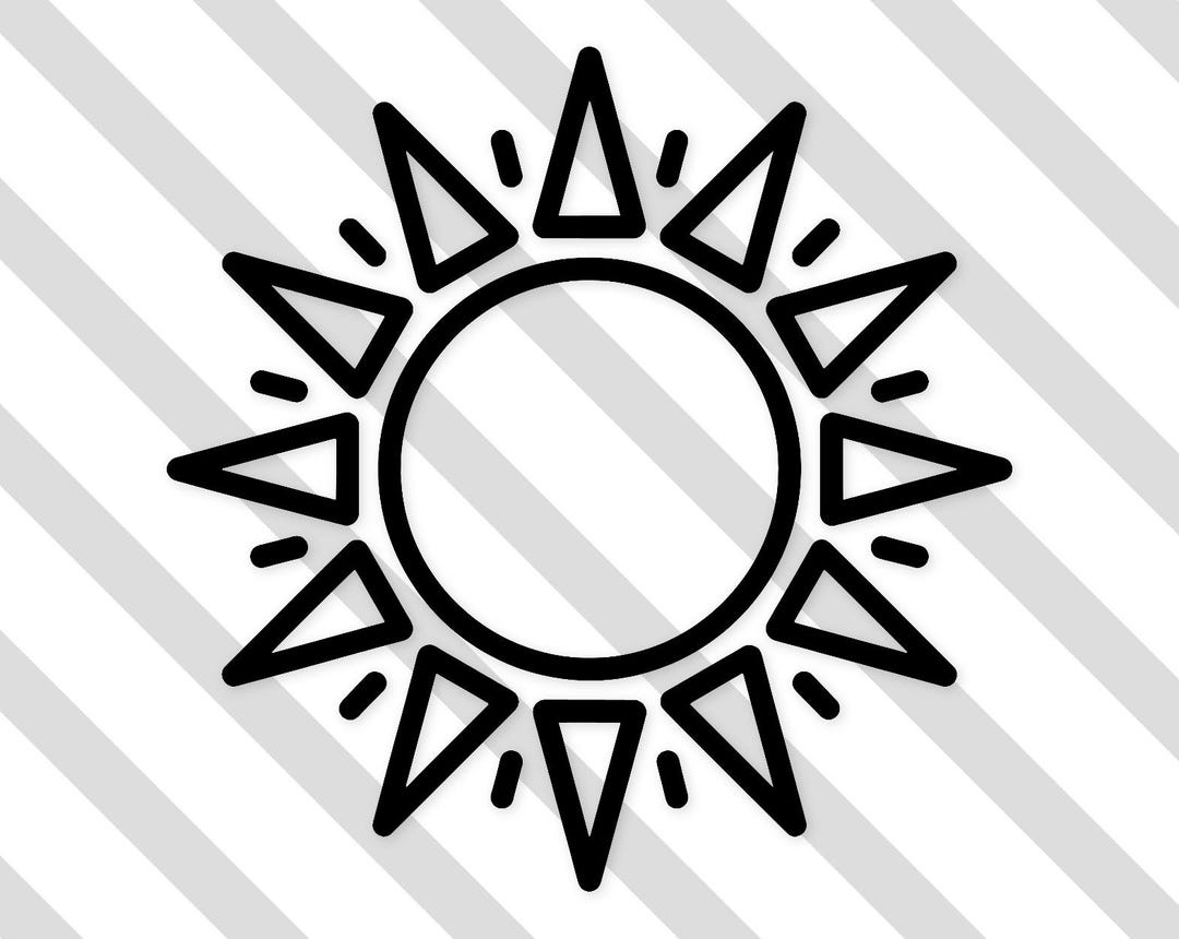 Simple Sun Icon Svg: Bold Design for T-shirts - Etsy
