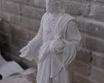 イエスの聖心の胸像：大理石複合キリスト教像 - Etsy 日本