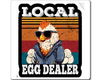 Lokaler Eierhändler Magnet | Cooles Huhn Retro Art