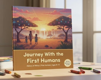 Hojas de trabajo de historia africana, historia afroamericana de los primeros humanos, para niños de 8 a 11 años, PDF imprimible para educación en casa.