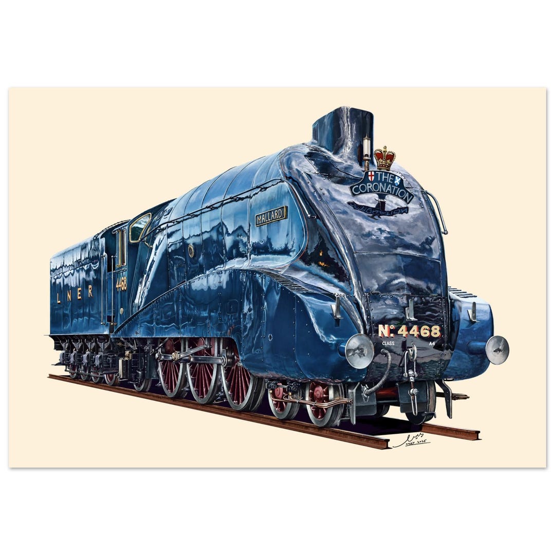 LNER Class A4 Mallard Steam Locomotive – Hand-drawn, Highly Detailed ...