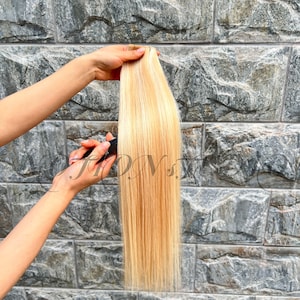 Genius Hand-Tit Weft 50g Human Remy Hair #18/1001 Askblond med Ljusbrunt