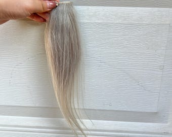 Human Hair Extension Piece, Seamless Clip In, Natural Volume (2 Pcs/Set)