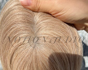 5.5x6.5 Lace Toppers Breathable Comfort Clips in for Bald Hair Loss Thinning Alopecia