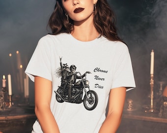 Biker Halloween Shirt, Spooky Season, Autumn Tee, Halloween Outfit, Fall Shirt, Gothic, Spooky Halloween Season, Biker Couple