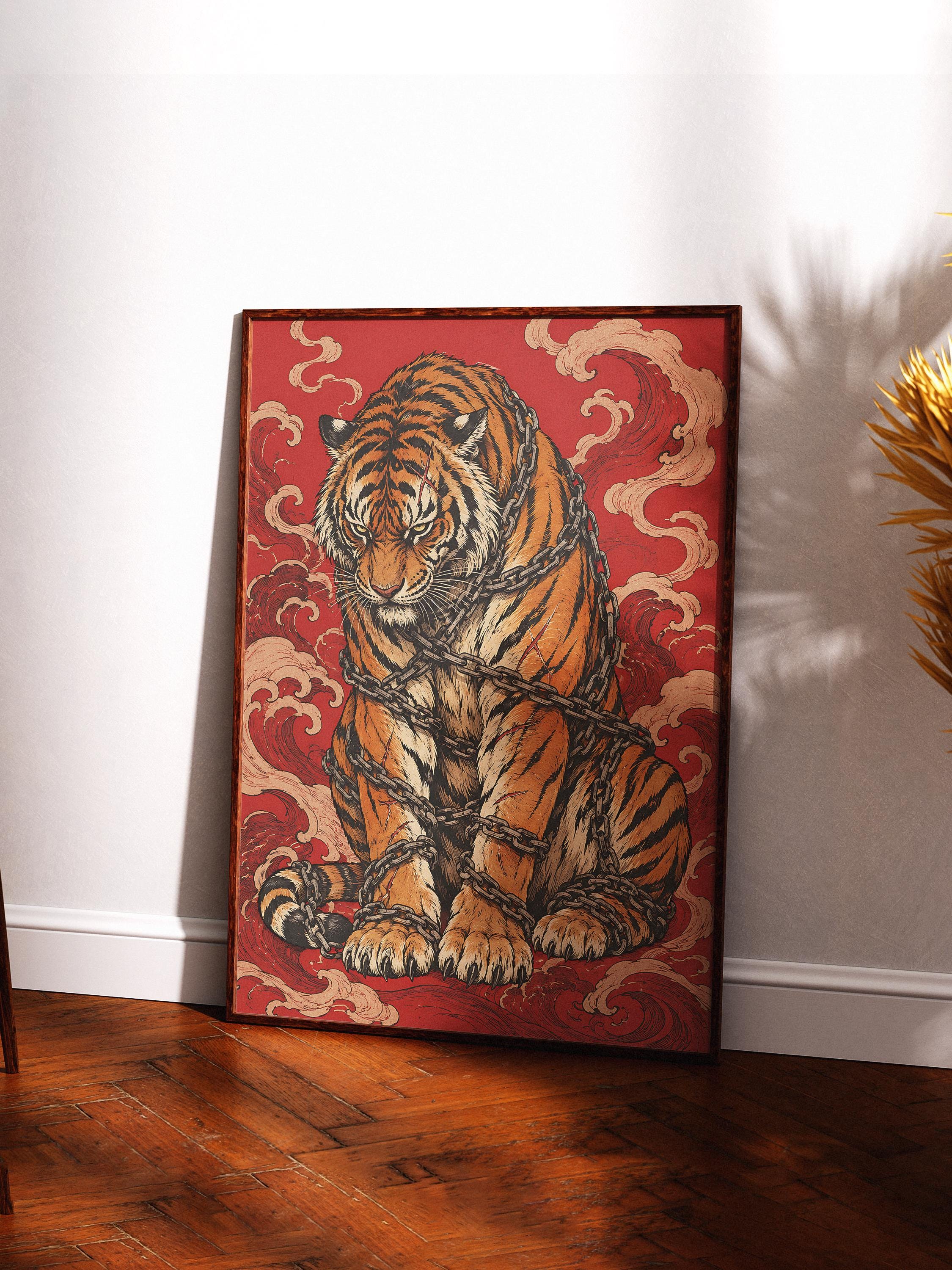 Vintage Asian Tiger Print - Etsy